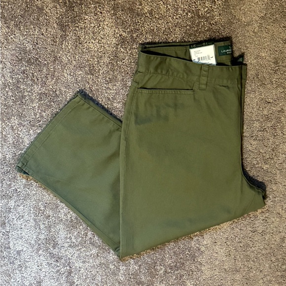 Lands' End Pants - Lauren Ralph Lauren Classic Mid Calf Capri Pants Women’s Sz 10 Olive Green